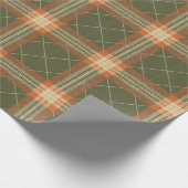 Retro Plaid Mid-Century Holiday Cadeaupapier (Hoek)