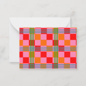 Retro Plaid  Notitiekaartje (Voorkant)