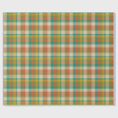 Retro Plaid Pattern in kleuren Cadeaupapier (Vlak)