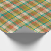 Retro Plaid Pattern in kleuren Cadeaupapier (Hoek)