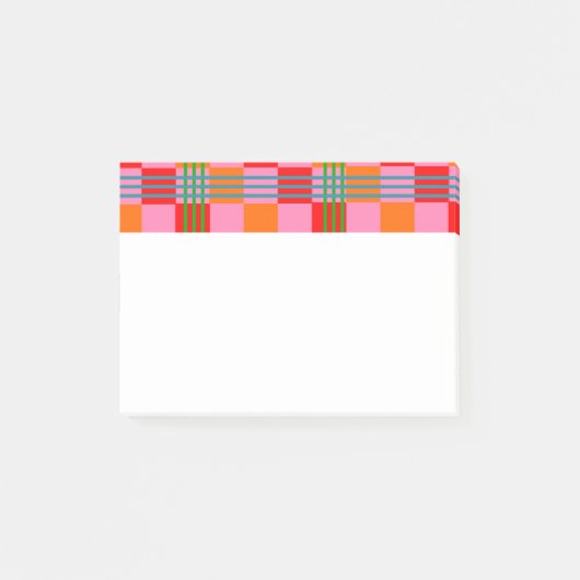 Retro Plaid  Post-it® Notes (Voorkant)