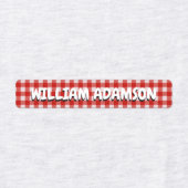 Retro Plaid Waterdichte Naamlabels Voor Kleding Labels (Design 1)