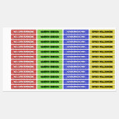 Retro Plaid Waterdichte Naamlabels Voor Kleding Labels (Vel)