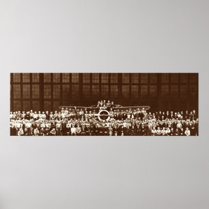 RETRO PLANE AND AIR FORCE CREW 1941 Wall Art Poster