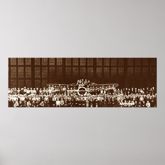 RETRO PLANE AND AIR FORCE CREW 1941 Wall Art Poster (Voorkant)