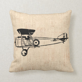 Retro Plane geïllustreerd Art Aviation Kussen