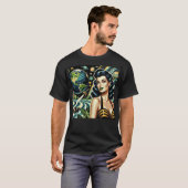 Retro Planeet Pin-Up  T-shirt (Voorkant volledig)