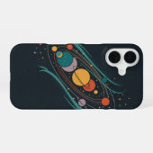 Retro Planeetuitlijning iPhone 16 Hoesje (Achterkant horizontaal)