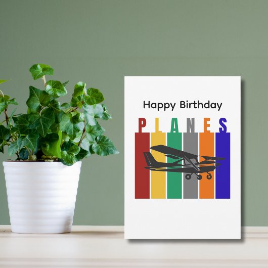 Retro Planes Cessna Vliegtuig Luchtvaart Verjaarda