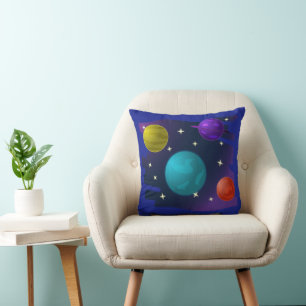 Retro Planeten Kussen
