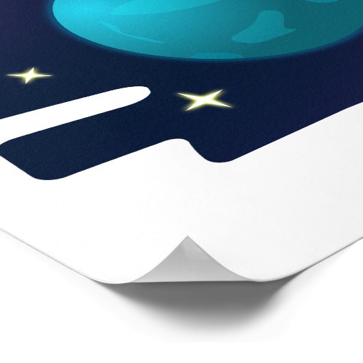 Retro Planeten Poster (Hoek)