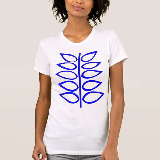 Retro-Plant - blauw T-shirt (Voorkant)
