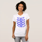Retro-Plant - blauw T-shirt (Voorkant volledig)