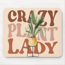 Retro Plant Lady Waterverf Planten Typografie