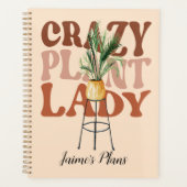 Retro Plant Lady Waterverf Planten Typografie Planner (Voorkant)