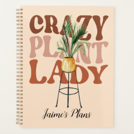 Retro Plant Lady Waterverf Planten Typografie Planner