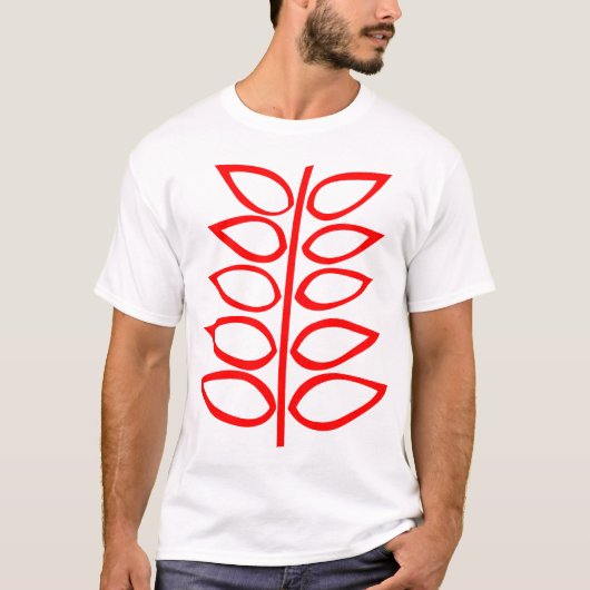 Retro-Plant - rood T-shirt (Voorkant)