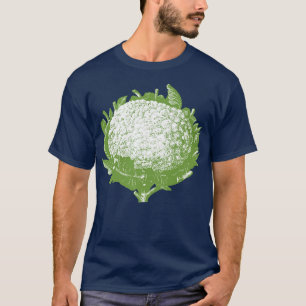 Retro Plantaardige bloemkool Lover Vegetari T-shirt