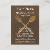 Retro plantaardige kom Visitekaartje (Achterkant)