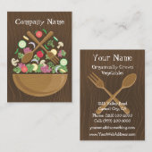 Retro plantaardige kom Visitekaartje (Voorkant / Achterkant)
