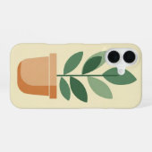 Retro Plantenpot iPhone 16 Hoesje (Achterkant horizontaal)