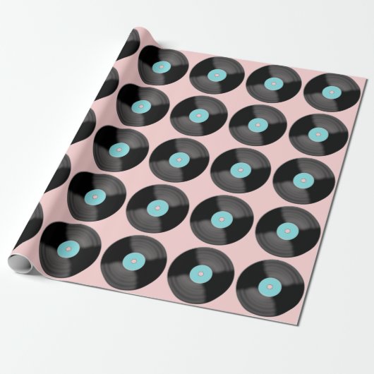 Retro Platen Inpakpapier (Uitgerold)
