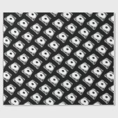 Retro Platenspeler Grafisch in Wit Cadeaupapier (Vlak)