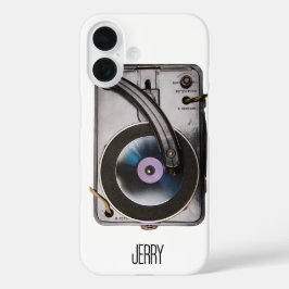 Retro-platenspeler  Vinyl Lover's iPhone 16 Hoesje