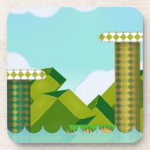 Retro Platform Game Bier Onderzetter (Voorkant)