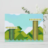 Retro Platform Game Kaart (Staand voorkant)