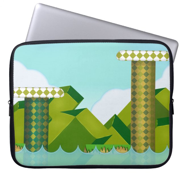Retro Platform Game Laptop Sleeve (Voorkant)