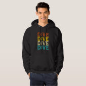 Retro Platformduiker Vintage Schoonspringen Hoodie (Voorkant volledig)