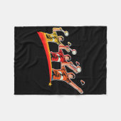 Retro Play Badminton Sport Player Shuttle Fleece Deken (Voorkant (Horizontaal))