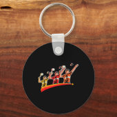 Retro Play Badminton Sport Player Shuttle Sleutelhanger (Voorkant)