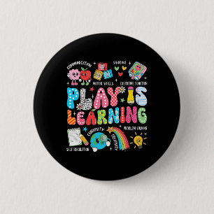 Retro Play Is Learning Kleuterleidster Team W Ronde Button 5,7 Cm