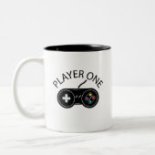 Retro Player One Gaming Controller Tweekleurige Koffiemok (Links)