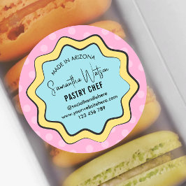 Retro Plezier Nostalgie Modern Café Bakkerij Banke Ronde Sticker