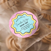 Retro Plezier Nostalgie Modern Café Bakkerij Banke Ronde Sticker