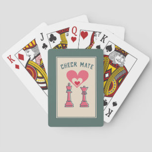 Retro plezier Valentijn Gifts Schaakmat Pokerkaarten