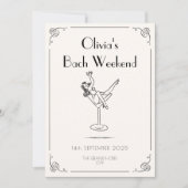 Retro Plezier & Whimsy | Unieke Bachelorette Kaart (Voorkant)