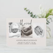 Retro Pluche Dieren Baby Aankondiging (Staand voorkant)