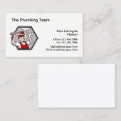 Retro Plumber Service-Visitekaartjes Visitekaartje (Voorkant / Achterkant)