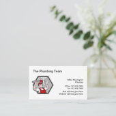Retro Plumber Service-Visitekaartjes Visitekaartje (Staand voorkant)