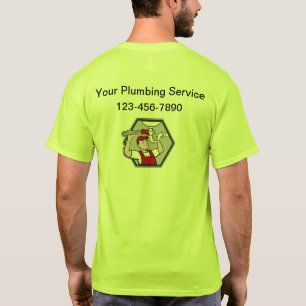 Retro Plumbing Service Business Logo Shirten T-shirt