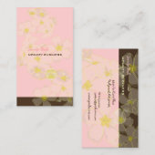 RETRO PLUMERIAS/DIY-ACHTERGRONDKLEUR VISITEKAARTJE (Voorkant / Achterkant)