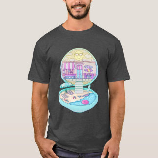Retro Pocket Beach Diner House cadeau retro T-shirt