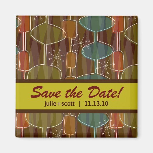 Retro Pods Bewaar de datum Magneten (Voorkant)