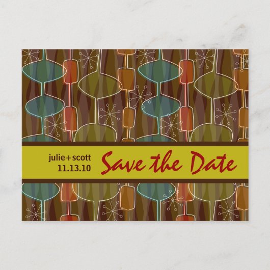 Retro Pods Sla de datum op Aankondigingskaart (Voorkant)