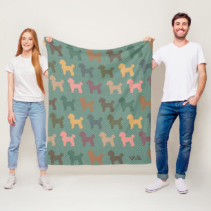 Retro Poedel Deken Retro Cadeau voor Hondenliefheb