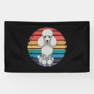 Retro Poedel Lover Hondencadeaus voor Poedel Eigen Spandoek